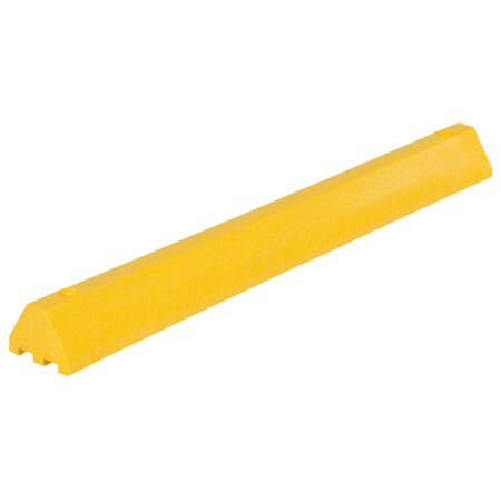 Vestil Car Stop, Plastic, 4 in Height, 4 ft Length, Yellow CS-S48-Y